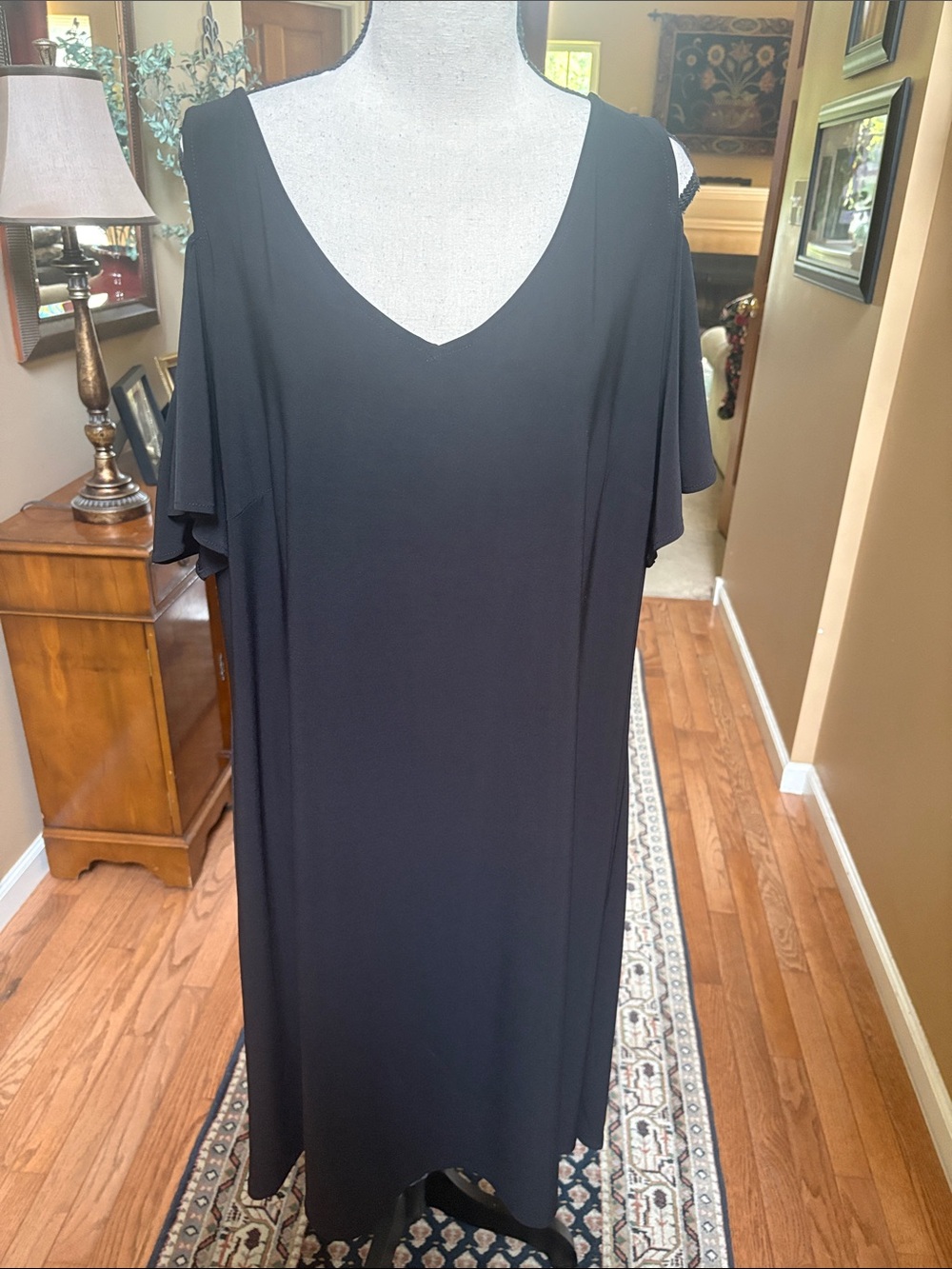 MSK Women's Black Cold Shoulder Dress